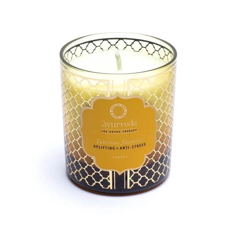 Vela perfumada. Tuberosa y jazmín Ayurveda