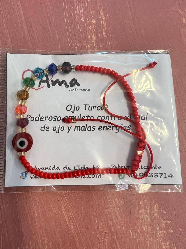 Pulsera Ojo Turco rojo