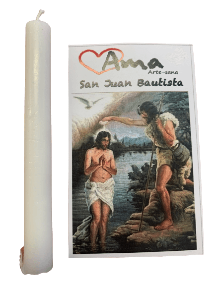 Vela San juan Bautista. Blanca