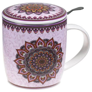 Taza de té Mandala púrpura